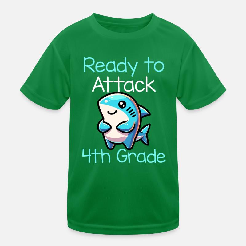 Ready To Attack 4th Grade Kinder Funktions-T-Shirt