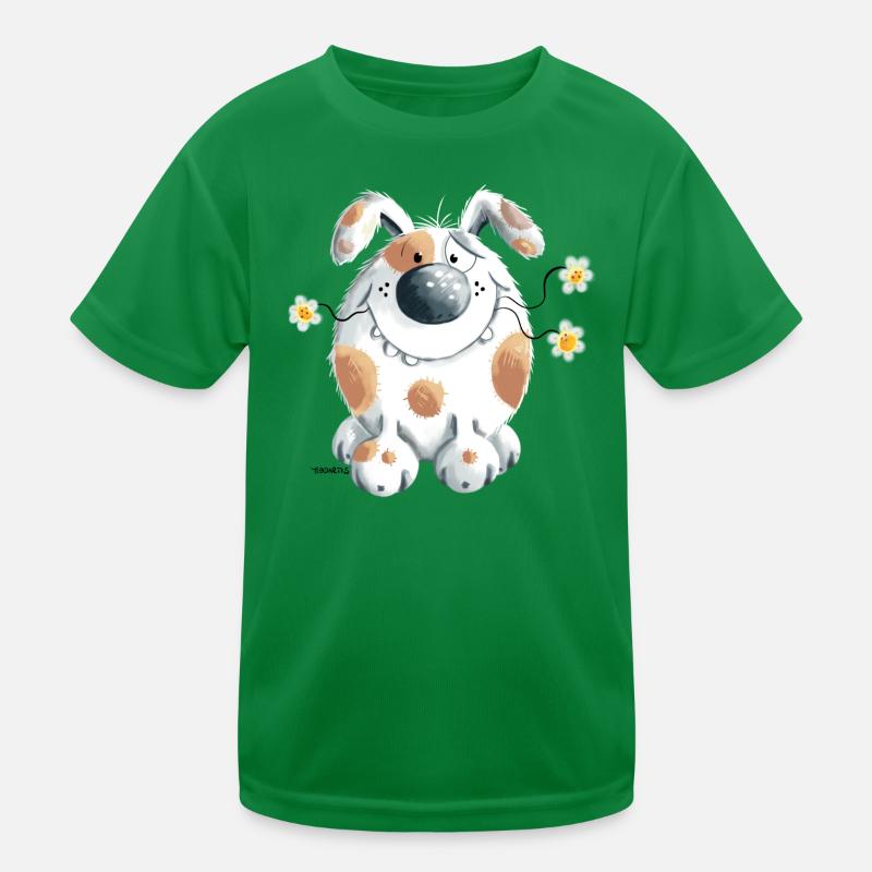 Chien avec la fleur T-shirt sport Enfant