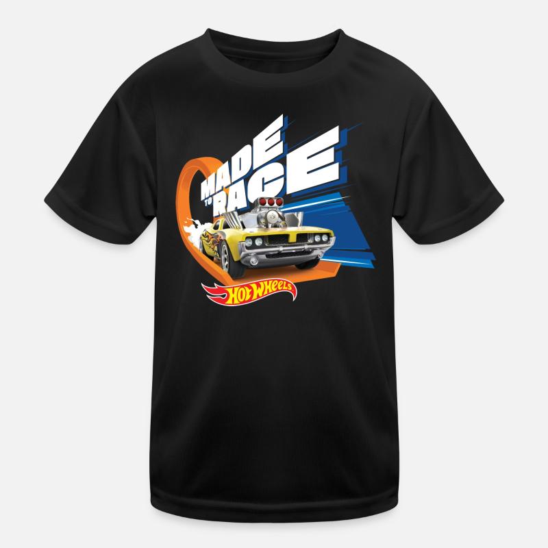 Hot Wheels Muscle Car Made To Race Kinder Funktions-T-Shirt