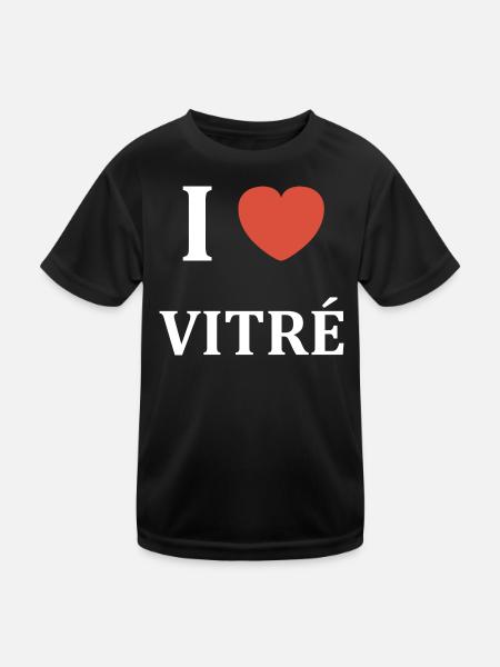 i love Vitré - T-shirt sport Enfant - noir - Devant