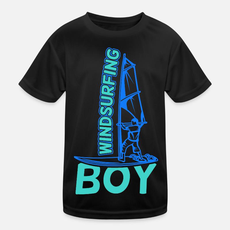 Windsurfer Boy Kids Functional T-Shirt