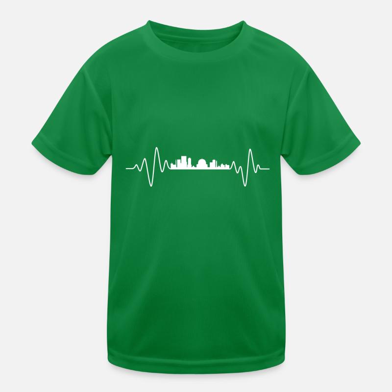 Jerusalem Heartbeat Skyline Jerusalem Kids Functional T-Shirt
