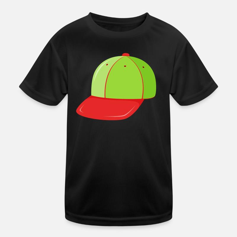 Baseball Cap Kinder - Kinder Funktions-T-Shirt - Schwarz
