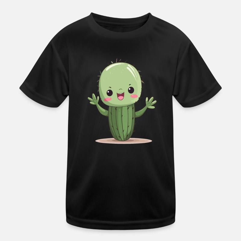 Cute Cactus Cuddles Matching Couple Kids Functional T-Shirt