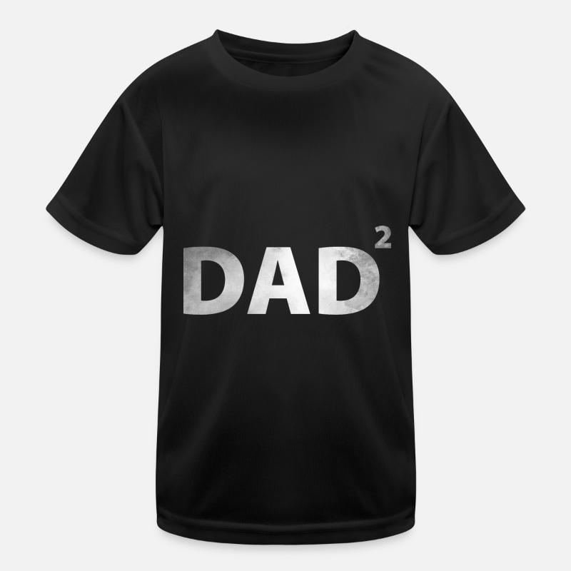 Dad hoch 2 - Vater von 2 Kindern Kinder Funktions-T-Shirt