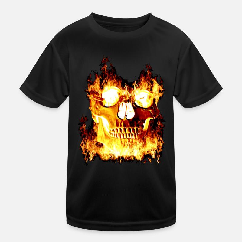 Brændende kranium Funktionsshirt til børn