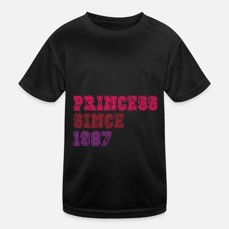 1987 Anniversaire Princesse T-shirt sport Enfant