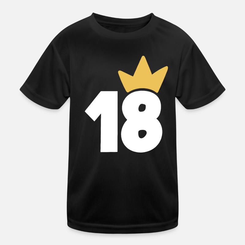 18 Krone Nummer 18 Kinder Funktions-T-Shirt