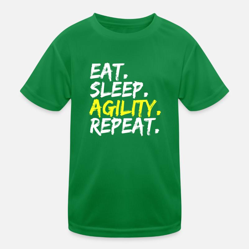 Manger Sommeil Agilité Répéter La conception de l’entraîneur de chiens T-shirt sport Enfant