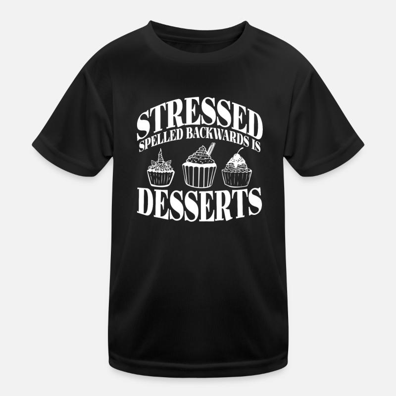 Stressed spelled backwards is Desserts Cupcakes Kids Functional T-Shirt