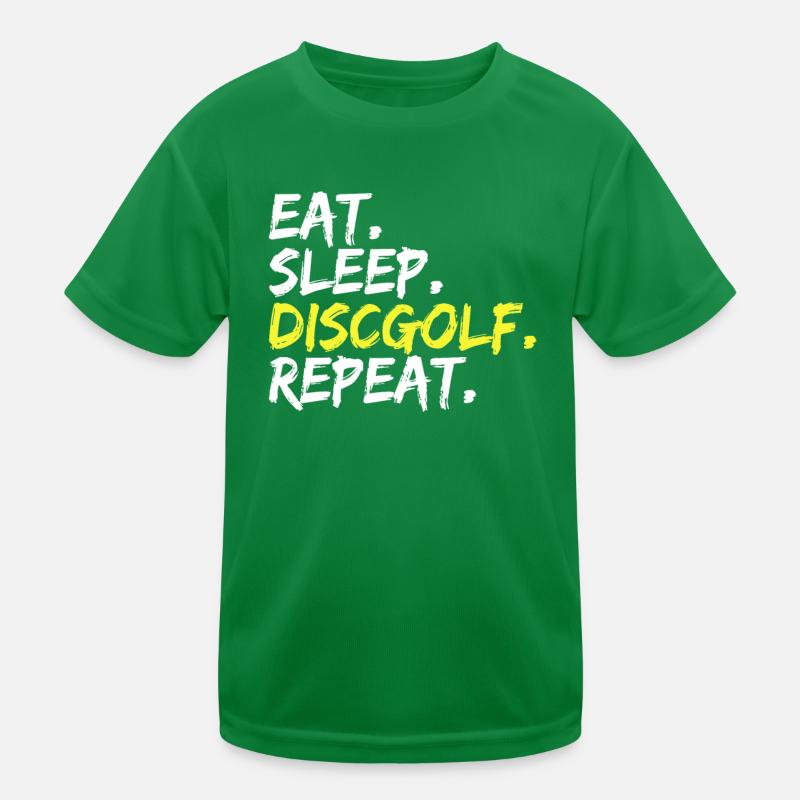 Manger Dormir Discgolf Répéter Frisbee Frisbee Player T-shirt sport Enfant