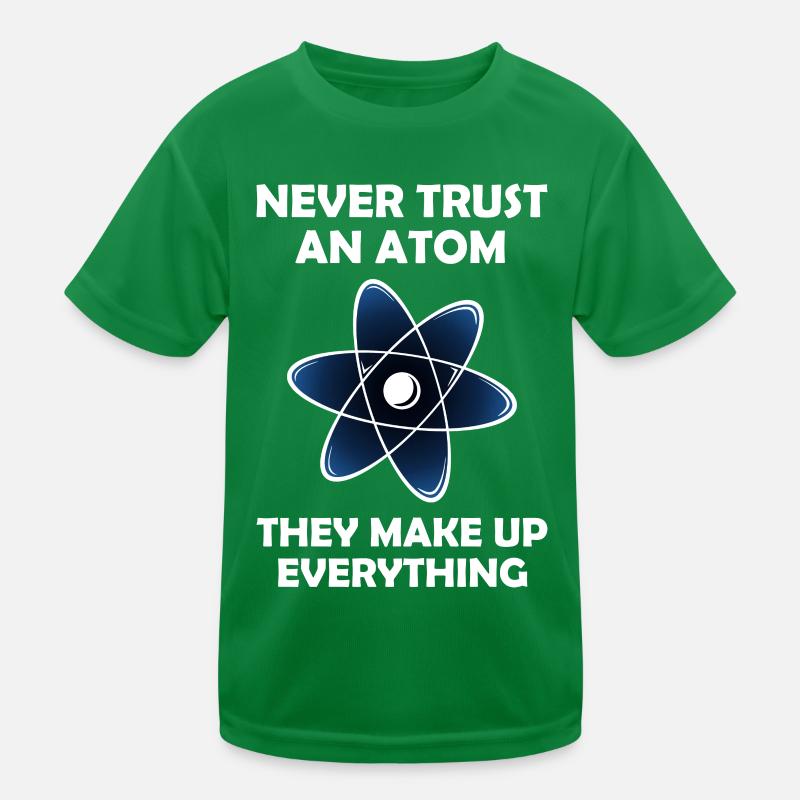 Traue niemals einer Atom-Grafik Kinder Funktions-T-Shirt