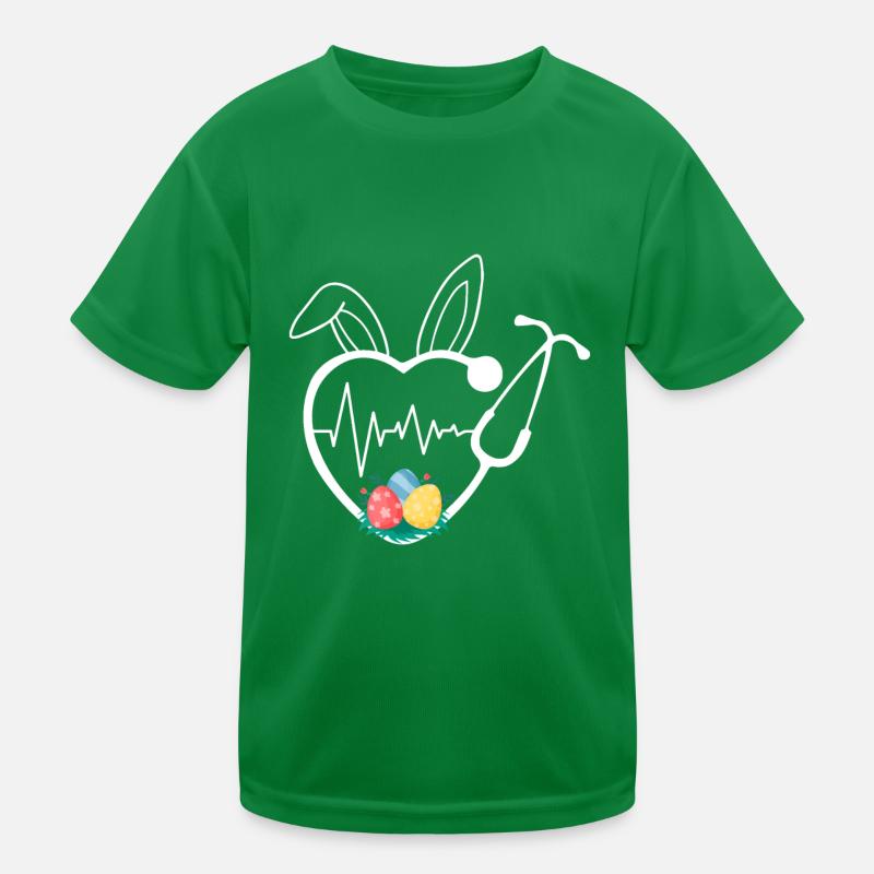 Stethoscope Easter Nurse Life Egg Nurse Easter Kids Functional T-Shirt