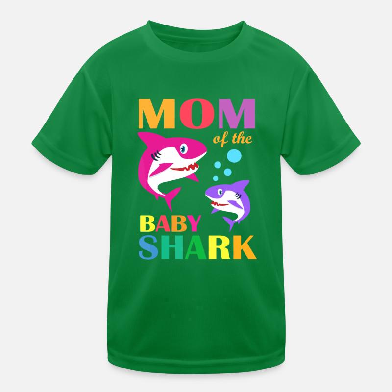 Maman Du Bébé Anniversaire Requin Maman Requin Mère T-shirt sport Enfant
