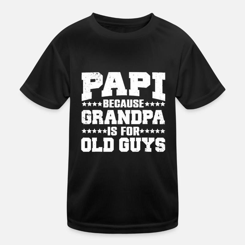 Cool Papi Design For Papi Men Grandpa Parent Kids Functional T-Shirt