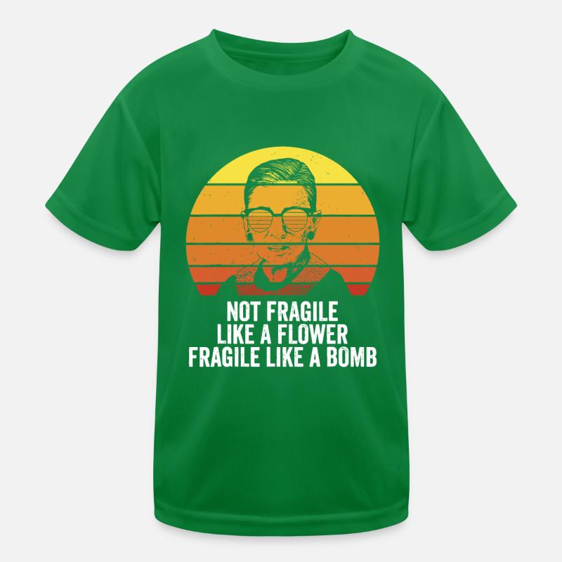 RBG Pas fragile comme une fleur Fragile comme une bombe T-shirt sport Enfant