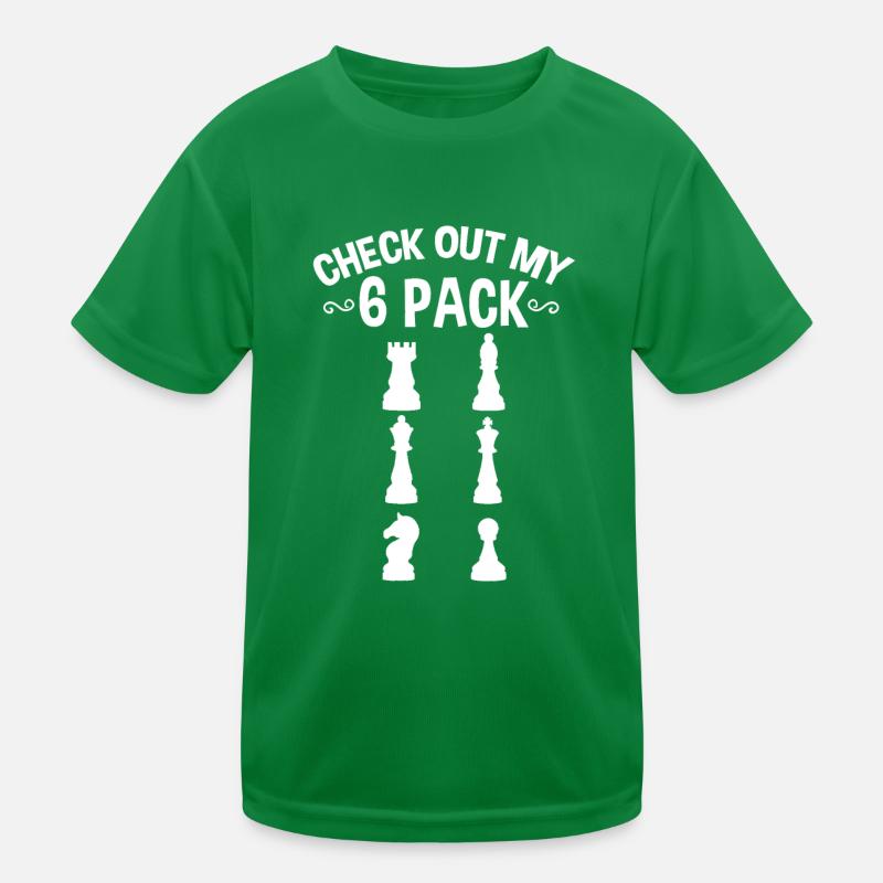 Check Out My Six Pack Chess Kids Functional T-Shirt