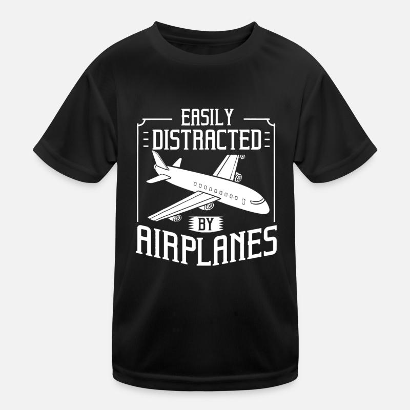 Pilot Airplane Gift Funny Airport Aviation Kids Functional T-Shirt