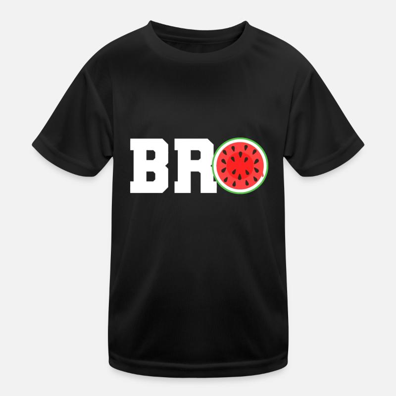 Watermelon Bro Cute Summer Vacation Brother Kids Functional T-Shirt