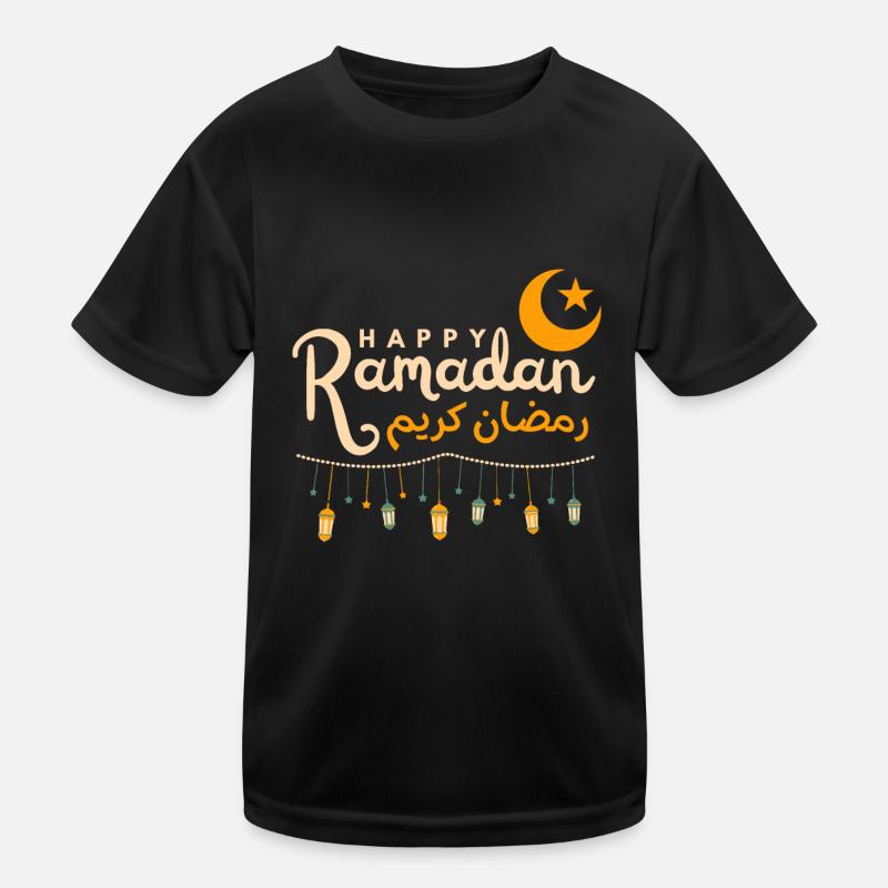Happy Ramadan - Arabic Calligraphy Ramadan Kareem Kids Functional T-Shirt