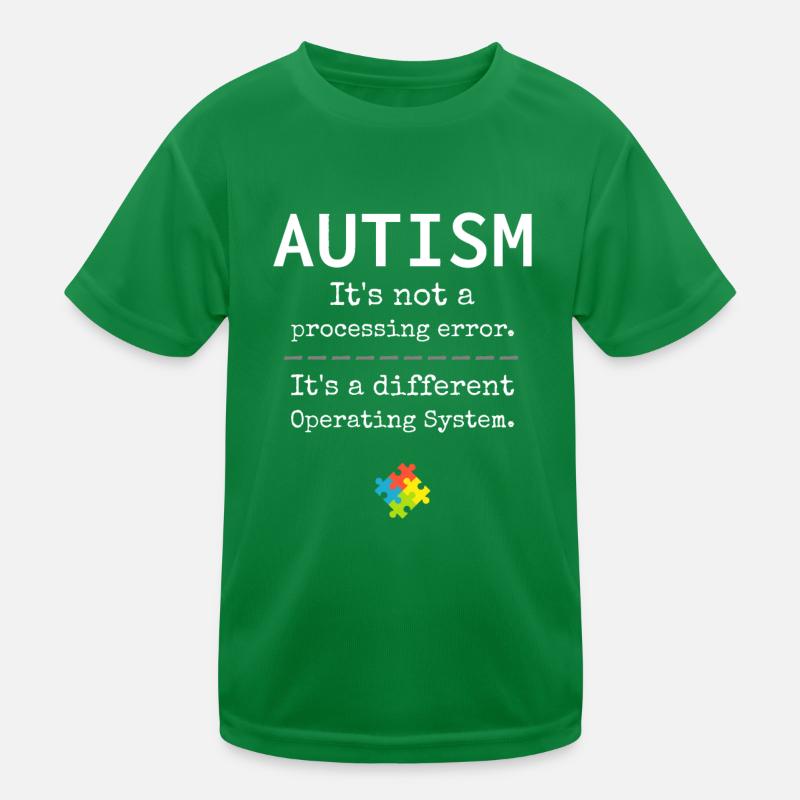 Autism Awareness: Its A Different Operating System Kids Functional T-Shirt