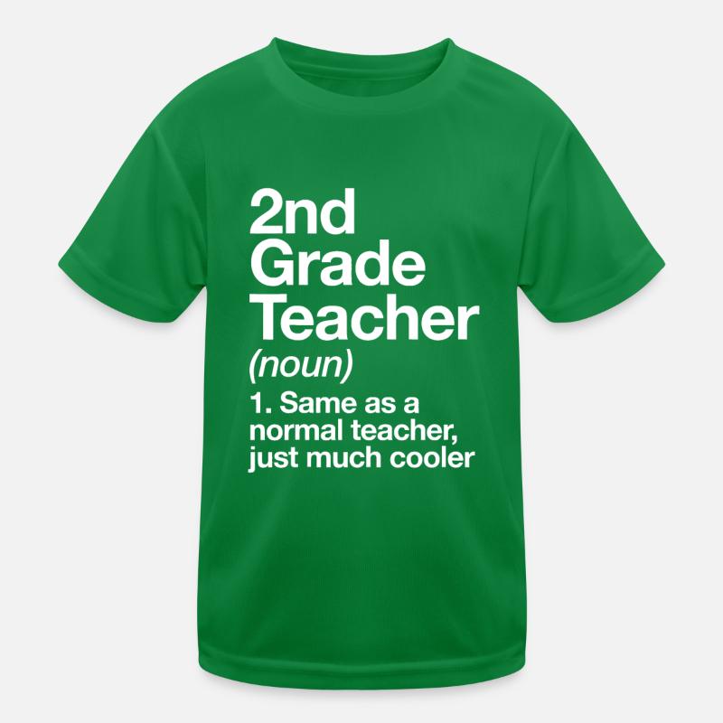 Définition de l’enseignant de 2e année Drôle de retour à l’école T-shirt sport Enfant