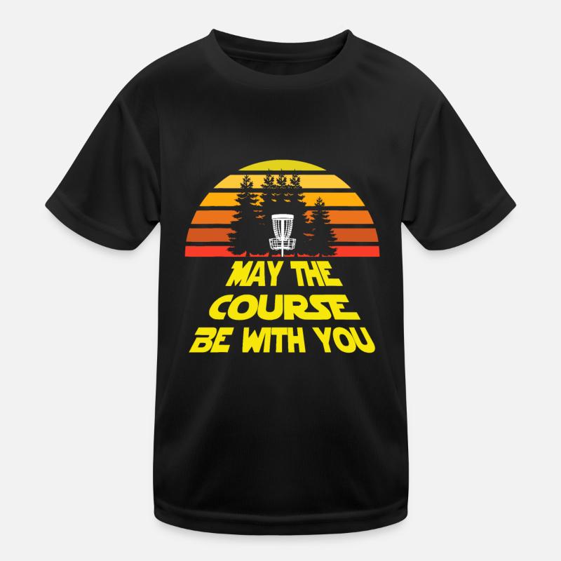 Disc Golf, May The Course Be With You Kids Functional T-Shirt