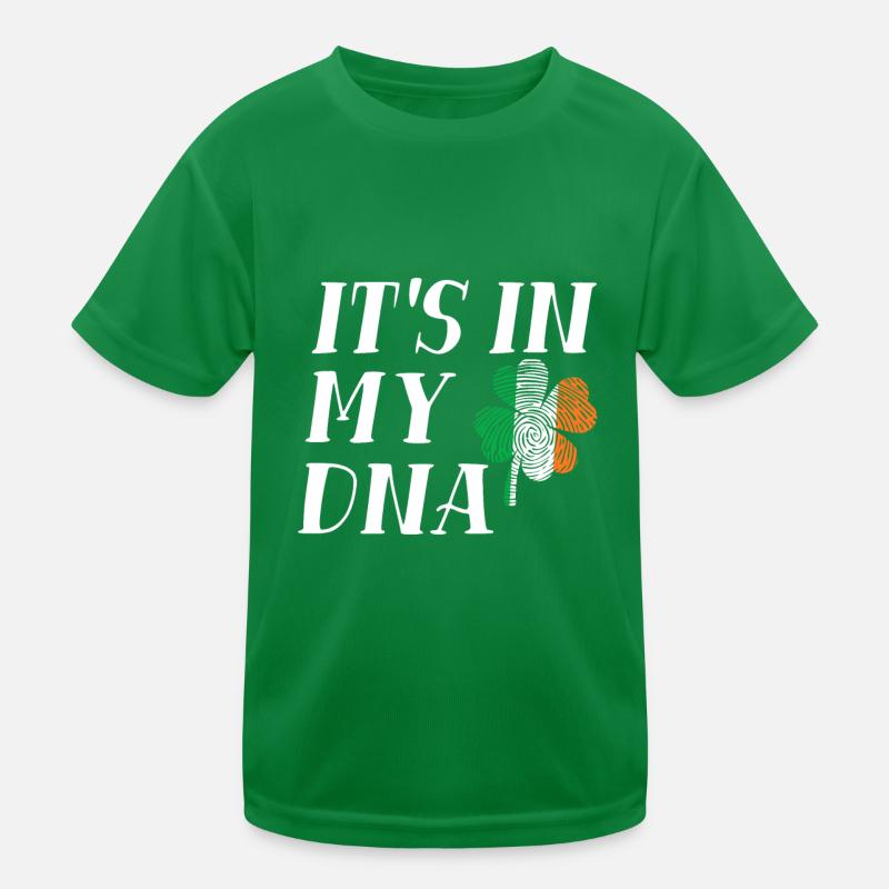 Le jour de la Saint-Patrick C’est dans mon ADN Drapeau irlandais Trèfle T-shirt sport Enfant