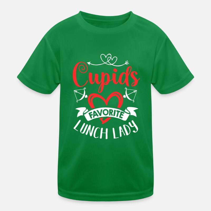 Valentines Day Quotes Romantic Lunch Lady Kids Functional T-Shirt