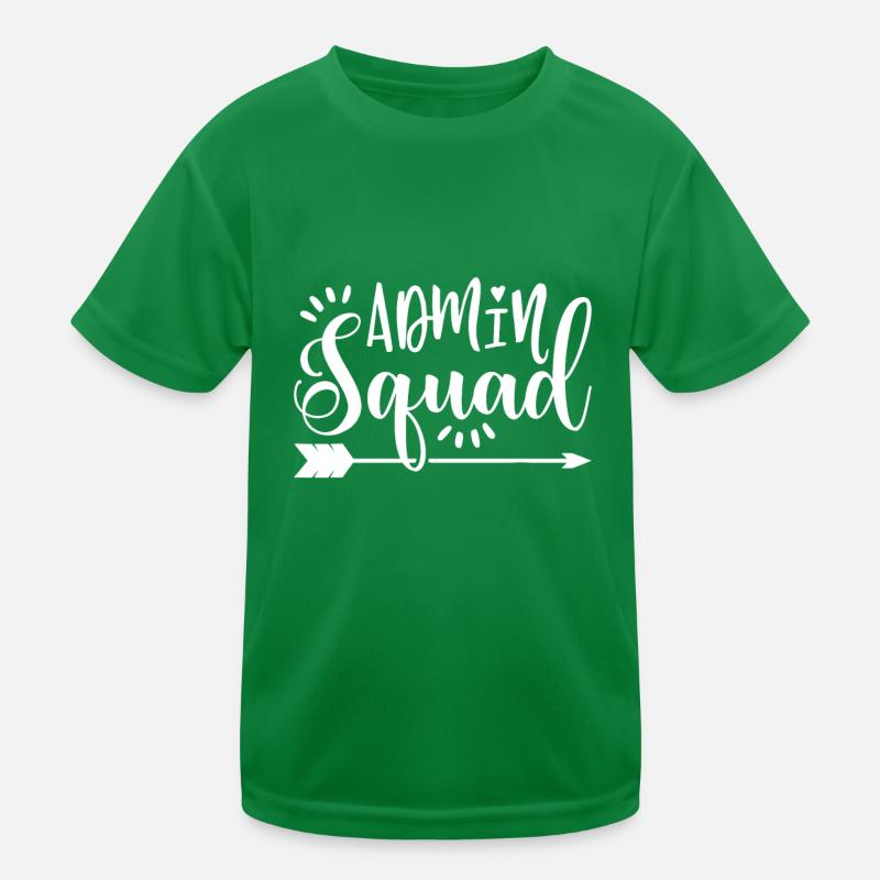 School Admin Gift Admin Squad Kids Functional T-Shirt
