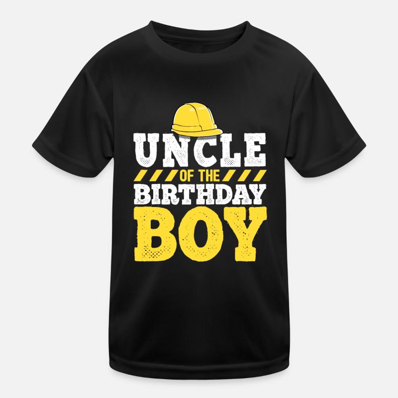 Oncle de l’anniversaire Boy Construction Anniversaire T-shirt sport Enfant