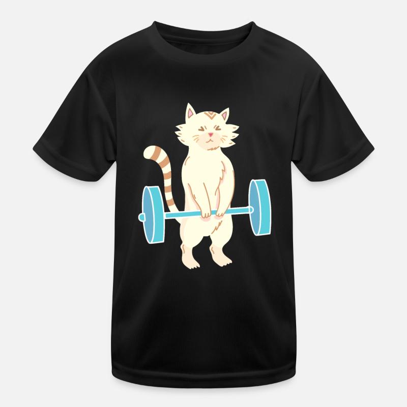 Soulevé de terre de chat - Dynamophilie de chat T-shirt sport Enfant