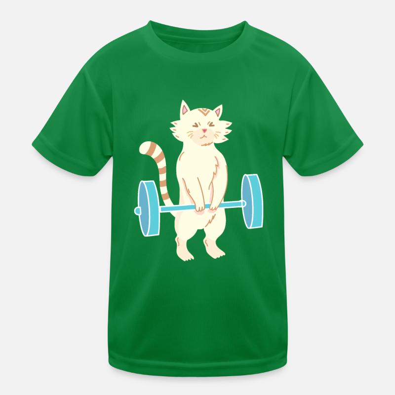 Soulevé de terre de chat - Dynamophilie de chat T-shirt sport Enfant