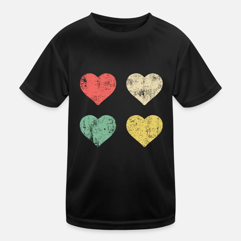 Herzen Muster Valentinstag Kinder Funktions-T-Shirt