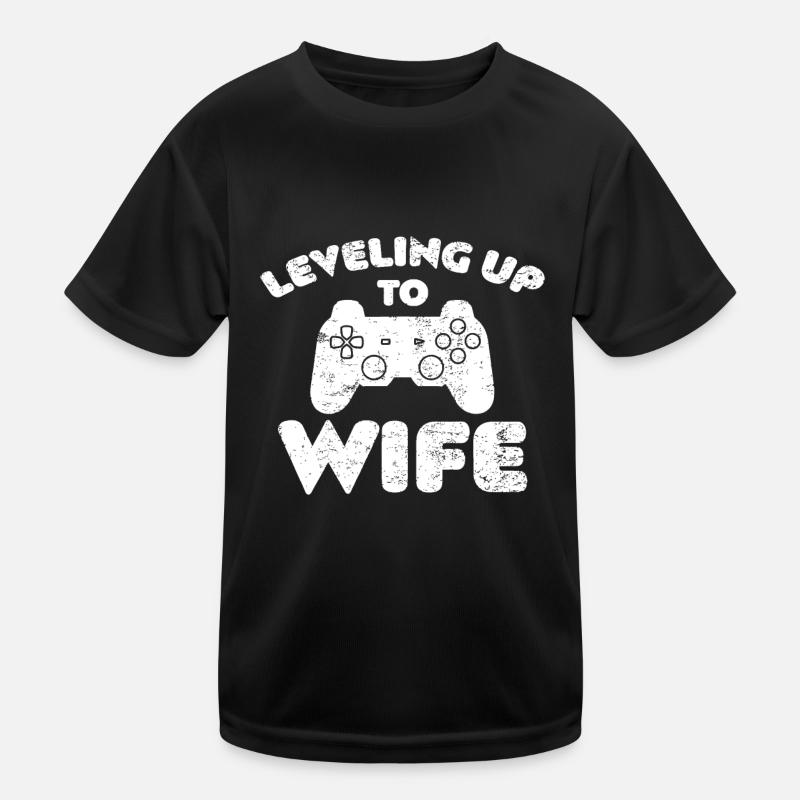 Befördert zur Ehefrau Gamer, der zur Ehefrau aufsteigt Kinder Funktions-T-Shirt