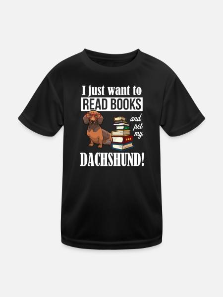 Dachshund - Kids Functional T-Shirt - black - Front