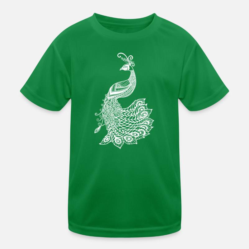 Pfau Kinder Funktions-T-Shirt
