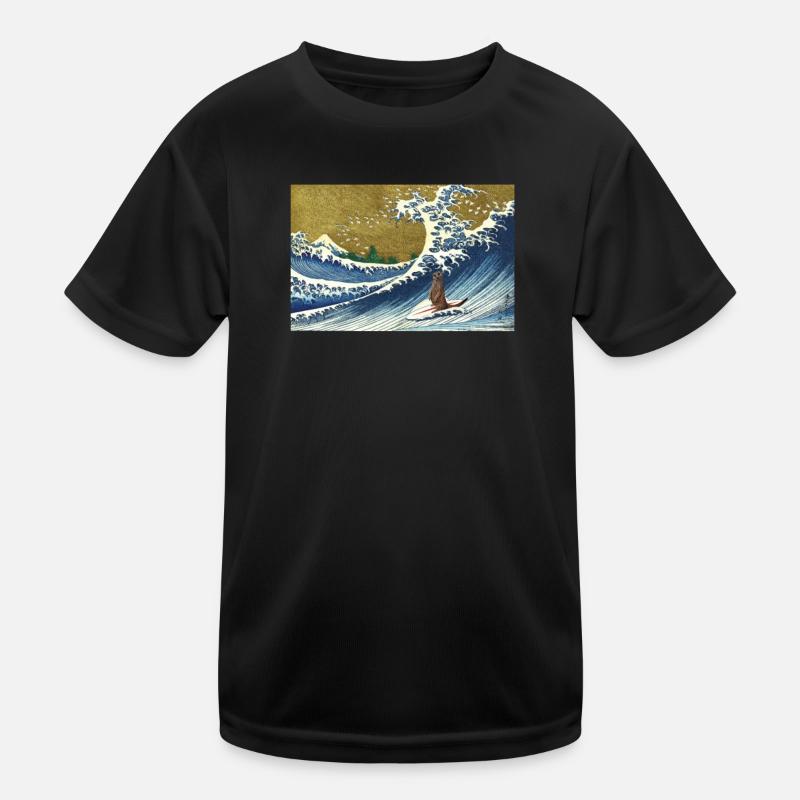 Erdmännchen - Kinder Funktions-T-Shirt - Schwarz