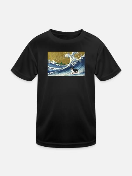Corgi - Kids Functional T-Shirt - black - Front