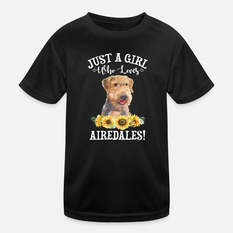 Airedale Terrier Kinder Funktions-T-Shirt