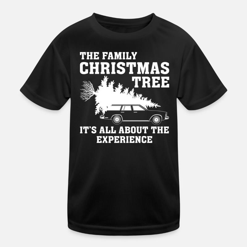 Der Familien-Weihnachtsbaum - Kinder Funktions-T-Shirt - Schwarz