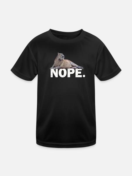 Capybara - T-shirt sport Enfant - noir - Devant