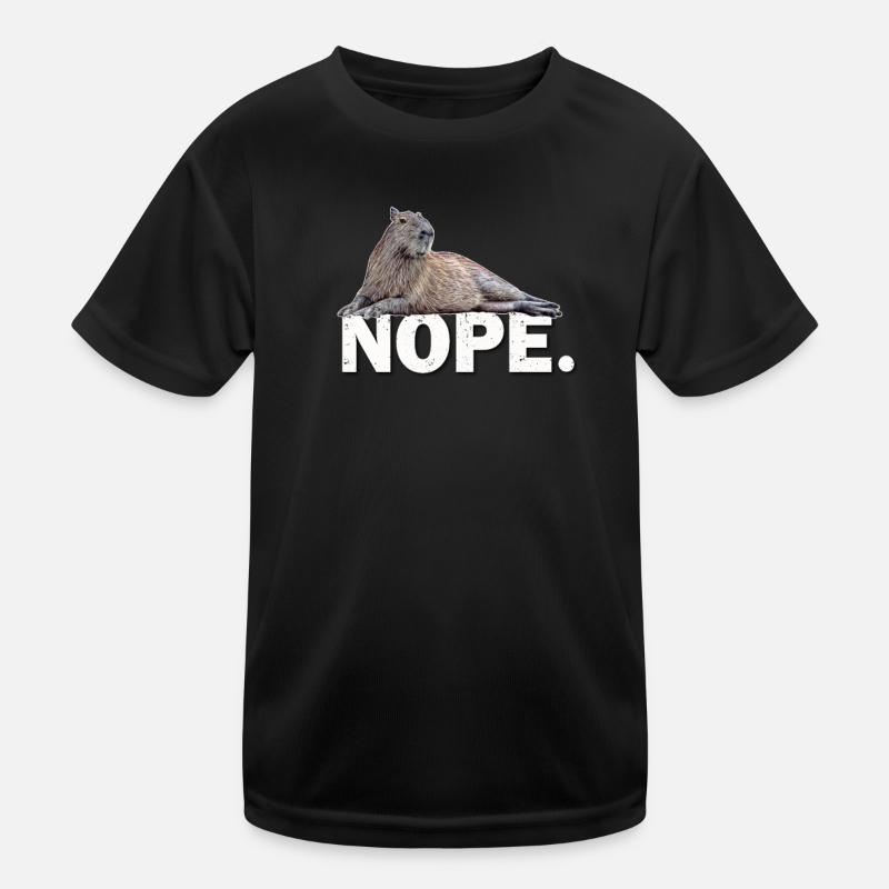 Capybara - Kinder Funktions-T-Shirt - Schwarz
