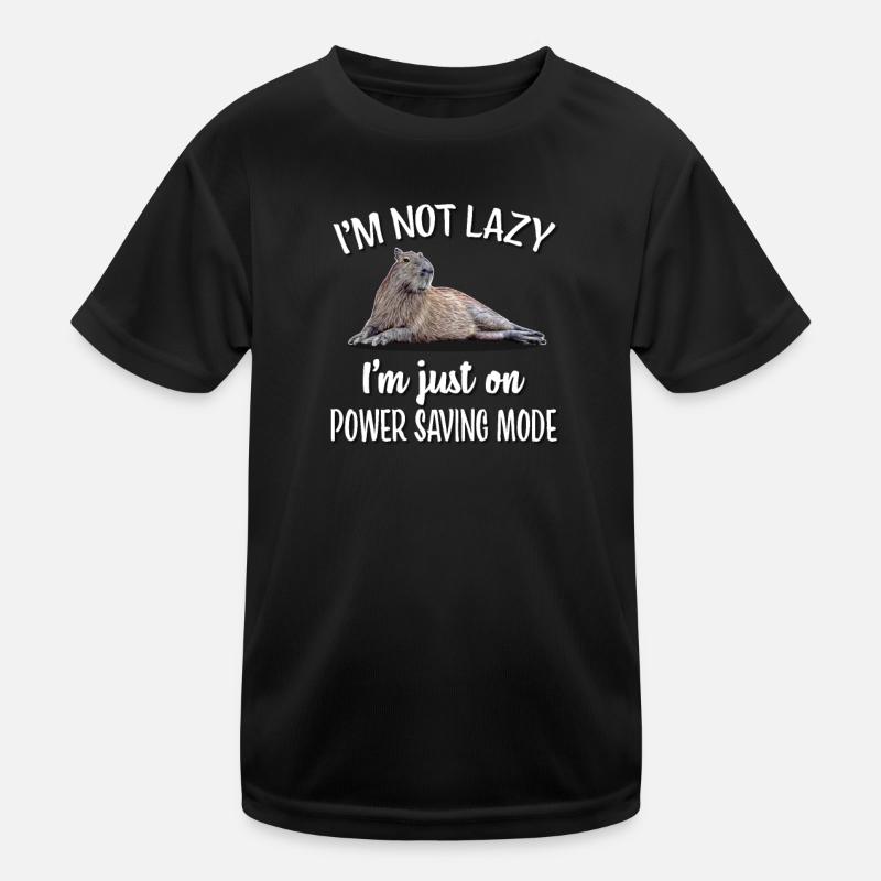 Capybara - Kinder Funktions-T-Shirt - Schwarz