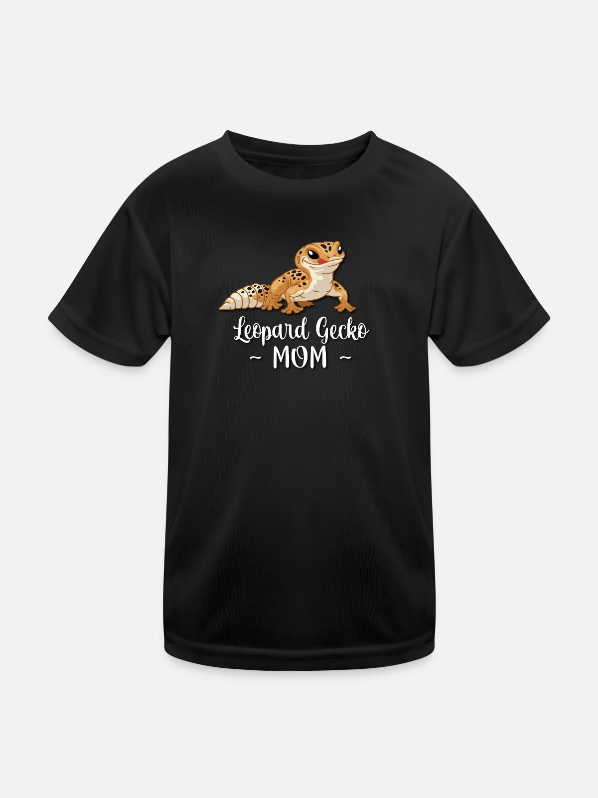 Leopard Gecko - Kids Functional T-Shirt - black - Front
