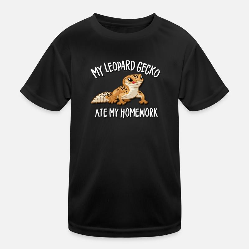Leopard Gecko - Kids Functional T-Shirt - black