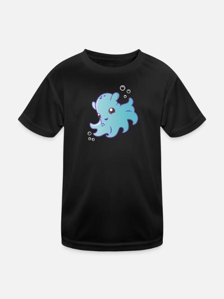 Poulpe Dumbo - T-shirt sport Enfant - noir - Devant