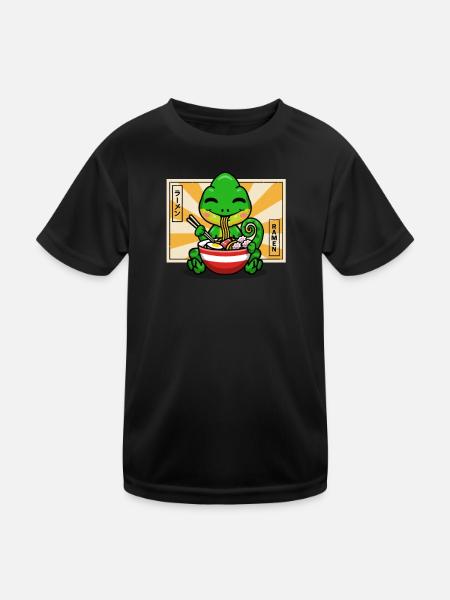Caméléon - T-shirt sport Enfant - noir - Devant