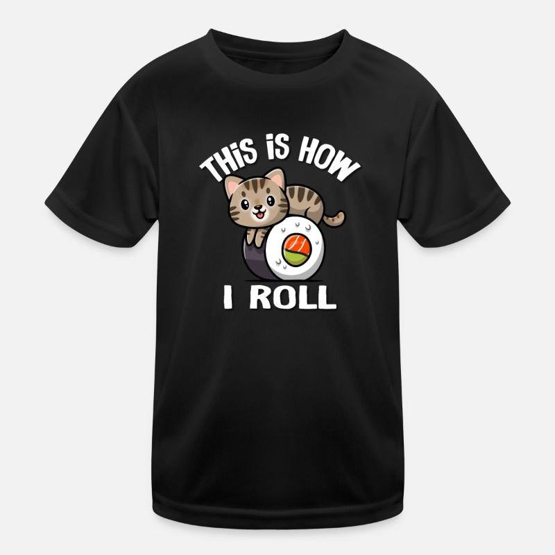 Chat tigré brun T-shirt sport Enfant
