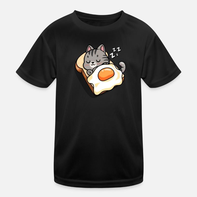 Gray Tabby Cat Kids Functional T-Shirt